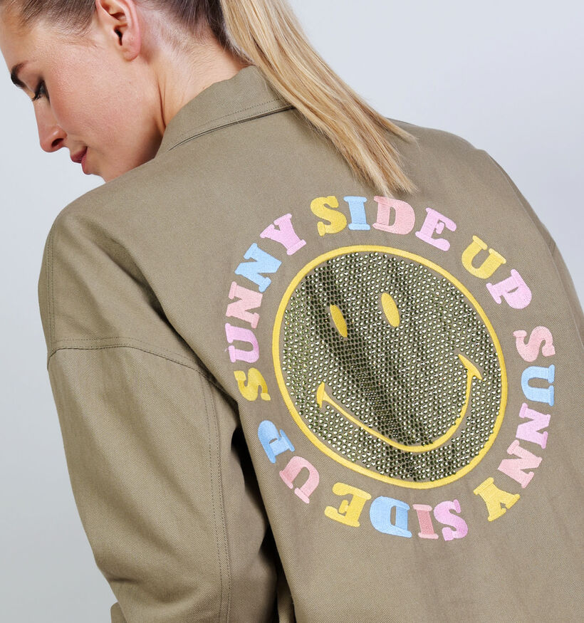 The Shirt Project Jacket Smiley Manteau court en Vert pour femmes (374349)