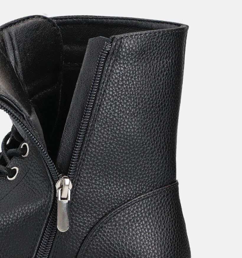 Poelman Boots à lacets en Noir pour femmes (364187)