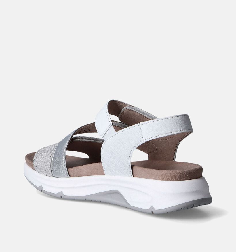 Gabor Rollingsoft Sandales pour semelles orthopédiques en Argent pour femmes (355046) - pour semelles orthopédiques