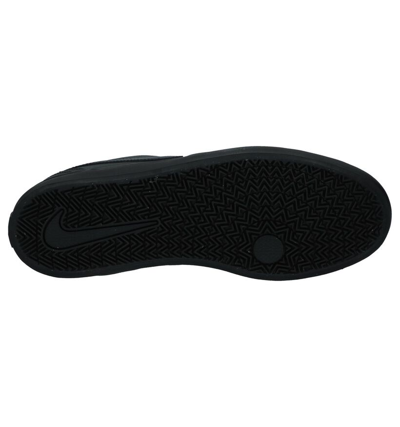 Zwart Lederen Nike SB Check Solar Skateschoenen in leer (234064)