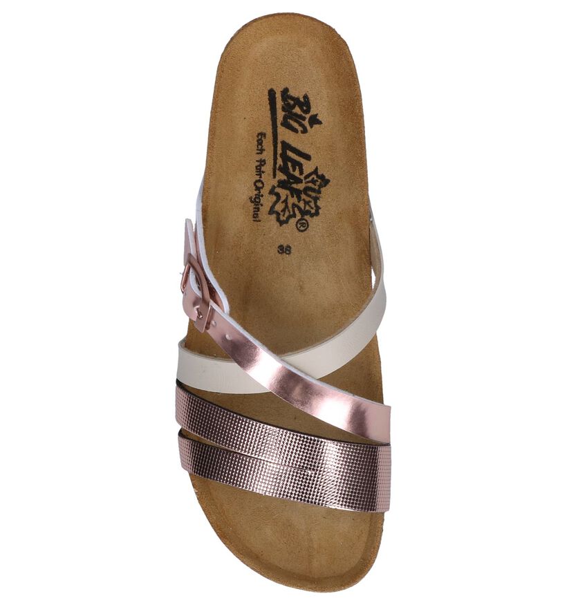 Rose Gold Slippers Big Leaf in kunstleer (239139)