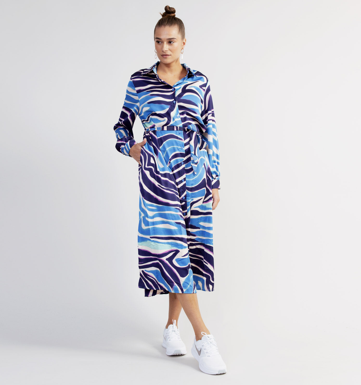 Millenium Blauwe Maxi Jurk Dames Kleedjes Online op TORFS.BE