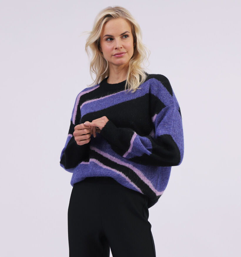 comma Pull en Noir / Violet (326503)