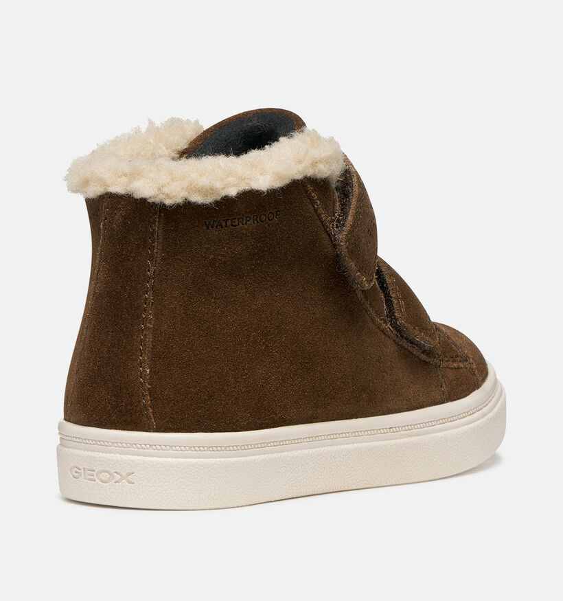 Geox Nashik Donkerbruine Boots met Velcro voor jongens (376253) - geschikt voor steunzolen