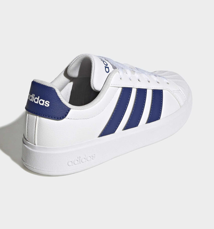 adidas Streettalk Witte/Donkerblauwe Sneakers voor jongens (380612)