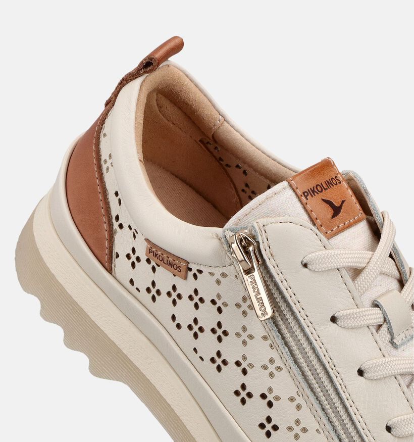 Pikolinos Vigo Ecru Veterschoenen Platform voor dames (372313) - geschikt voor steunzolen
