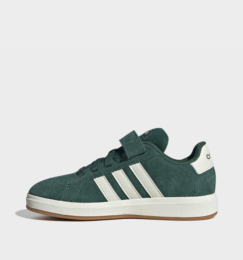 adidas Grand Court 00s Baskets basses en Vert pour gar&ccedil;ons, filles (375376) - pour semelles orthop&eacute;diques