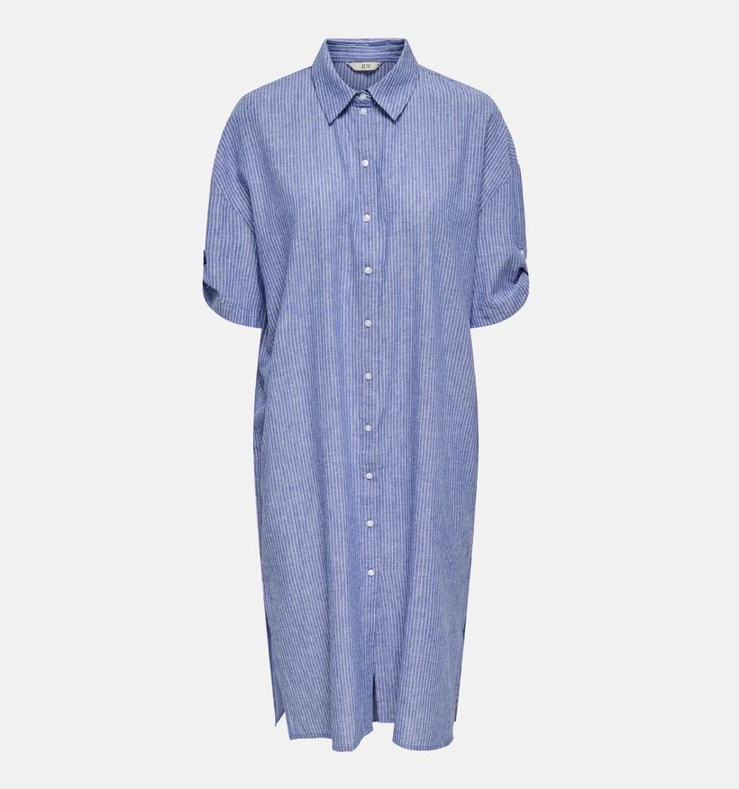 JDY Mila Robe mi-longue en lin en Bleu pour femmes (357372)
