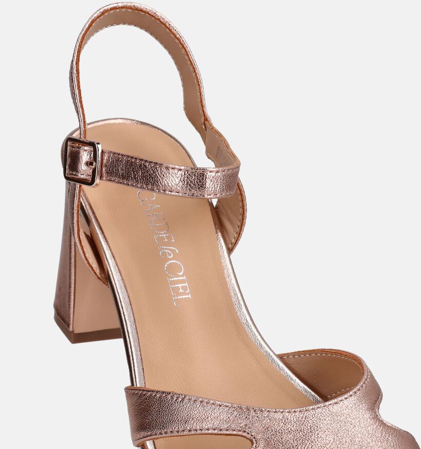 Regarde le Ciel Chelly Sandales &agrave; talons en Bronze pour femmes (372977)