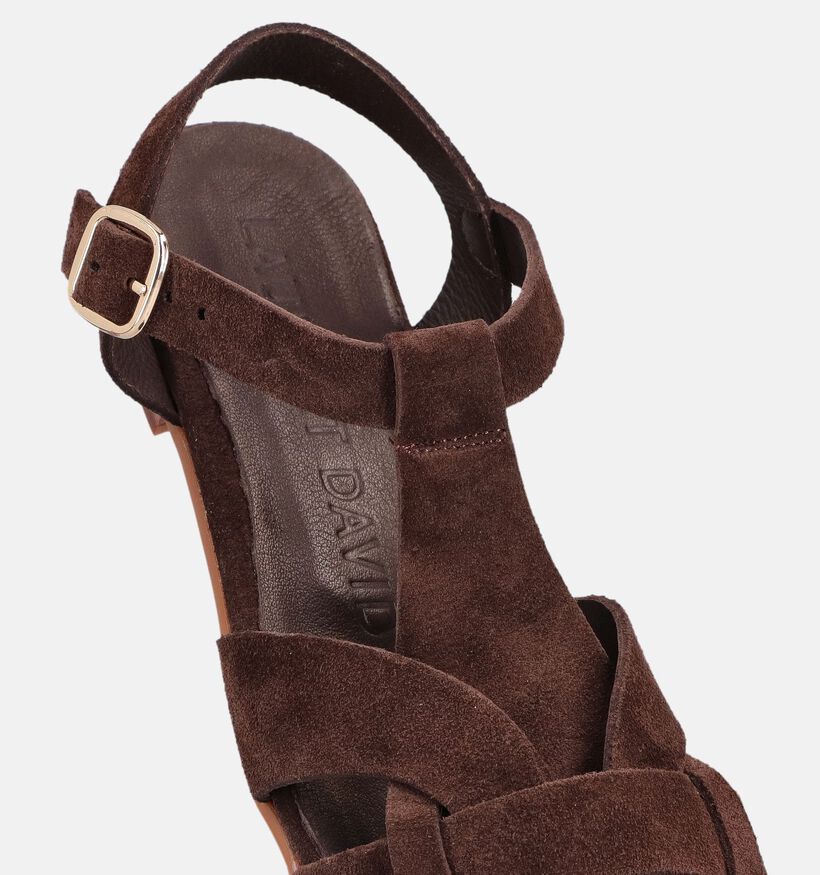 Laurent David Bruine Sandalen voor dames (374993)