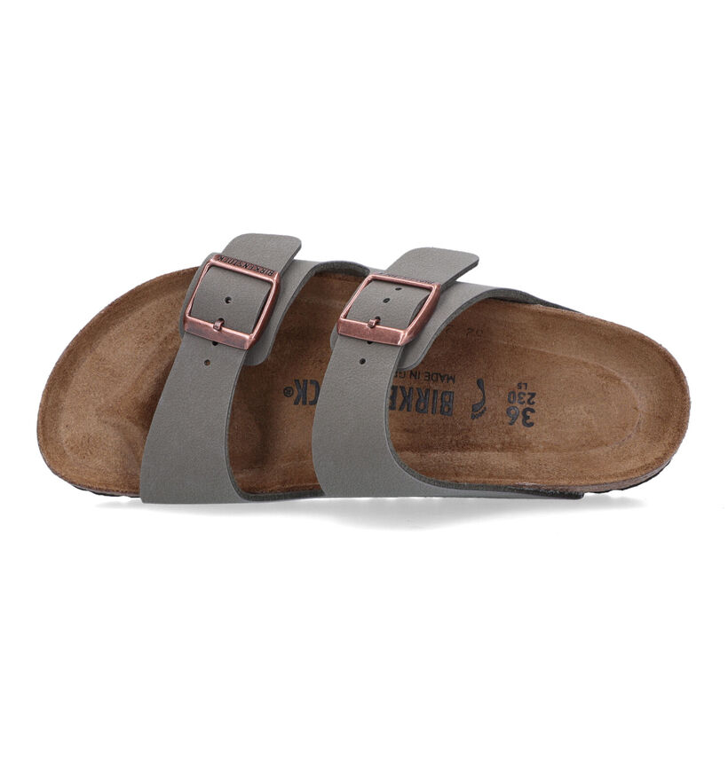 Birkenstock Arizona Birko Flor Zwarte Slippers voor jongens (338071)