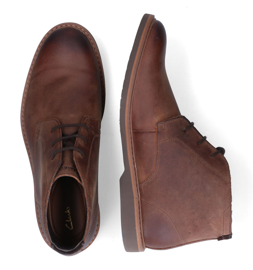 Clarks Atticus LT Cognac Hoge Schoenen in nubuck (313691)