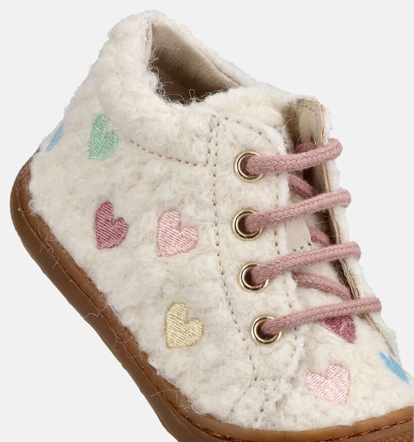 Naturino Cocoon Love Fur Witte Boots met Veter voor meisjes (380210) - geschikt voor steunzolen