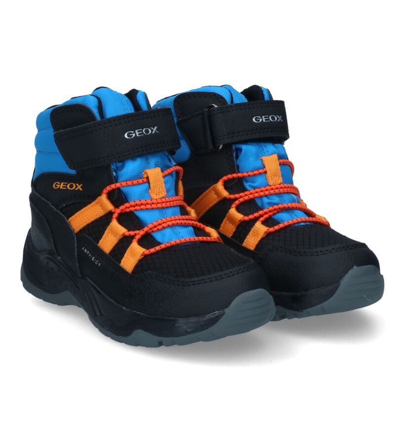 Geox Sentiero Zwarte Wandelschoenen in stof (317629)
