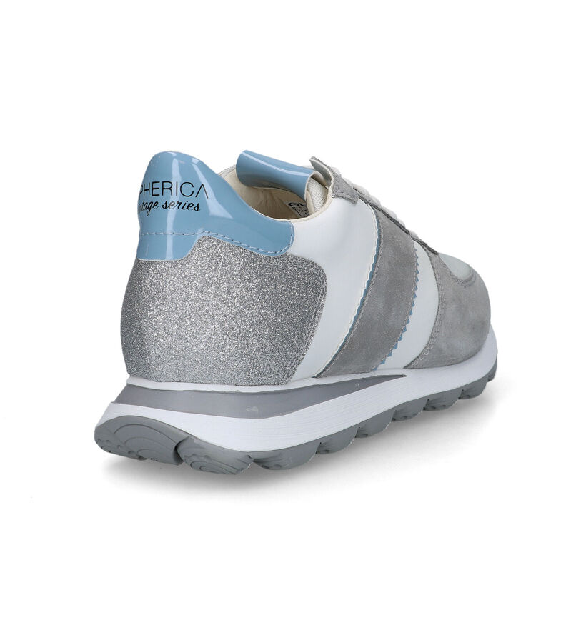 Geox Spherica Vseries Grijze Sneakers in daim (326648)