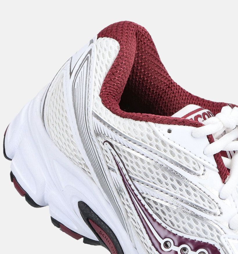Saucony Ride Millenium Witte/Bordeaux Hardloopschoenen voor dames (376605) - geschikt voor steunzolen