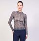 Pieces Jeshi Mesh Longsleeves en Marron pour femmes (362256)