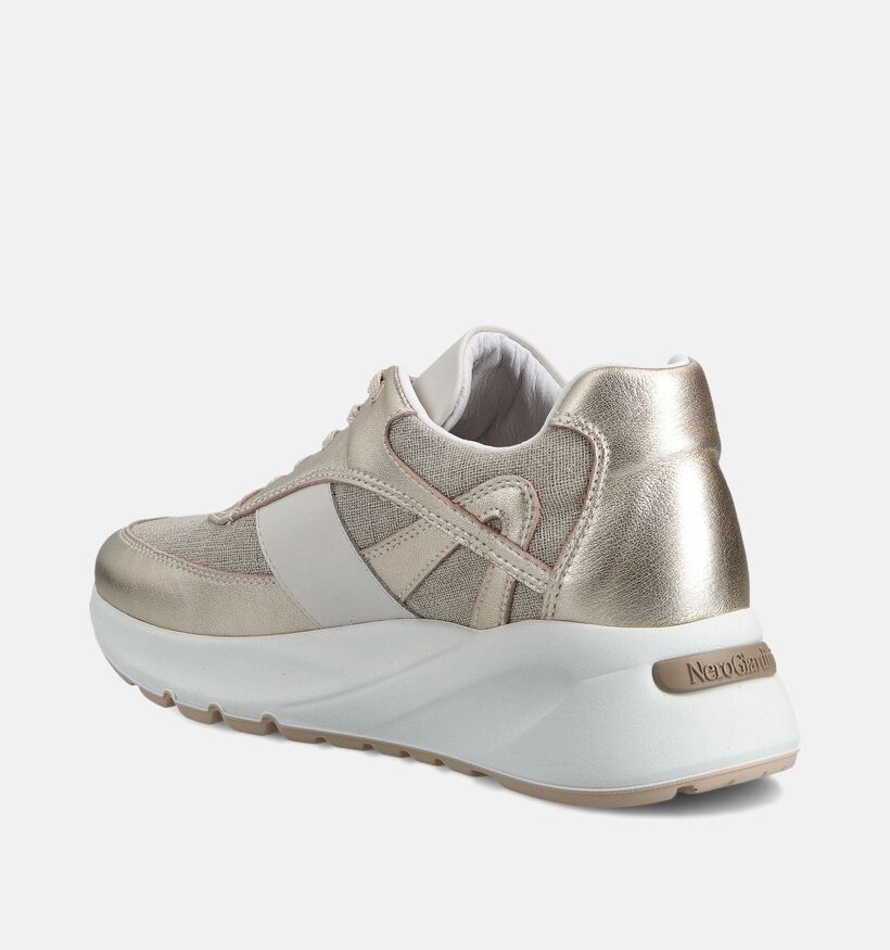 NeroGiardini Gouden Geklede Sneakers voor dames (369079) - geschikt voor steunzolen