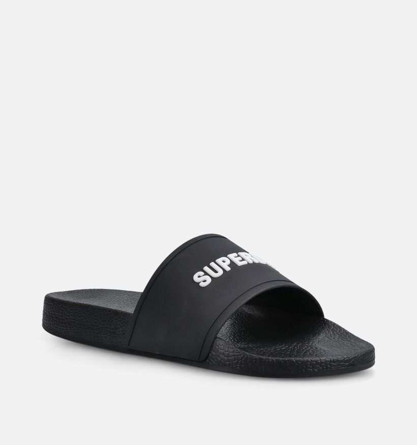 Superdry Premium Graphic Pool Slide Claquettes en Noir pour hommes (369496)