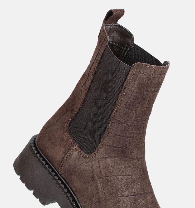 Tamaris Bottines Chelsea en Brun foncé pour femmes (365042)