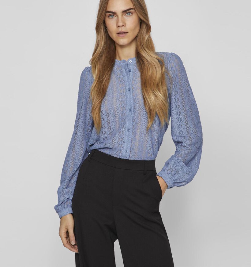 Vila Chikka Lace Blouse dentelle en Bleu pour femmes (335448)