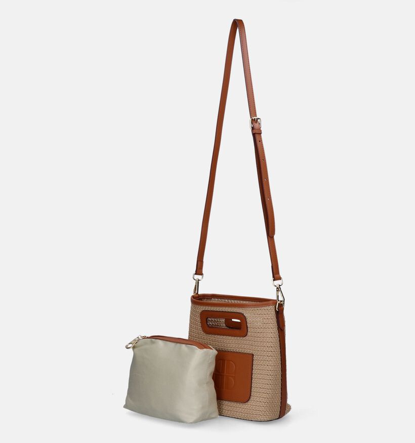 Laurent David Raffia 909 Sac à main en Beige pour femmes (342648)