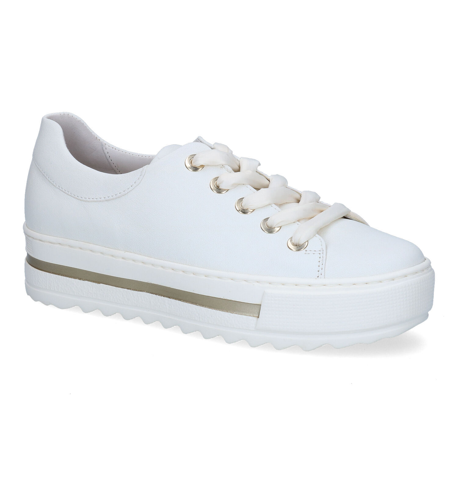Gabor OptiFit Witte Veterschoenen Dames Sneakers Online op TORFS.BE