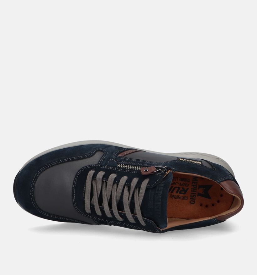 Mephisto Dino Velsport Blauwe Veterschoenen voor heren (345981) - geschikt voor steunzolen