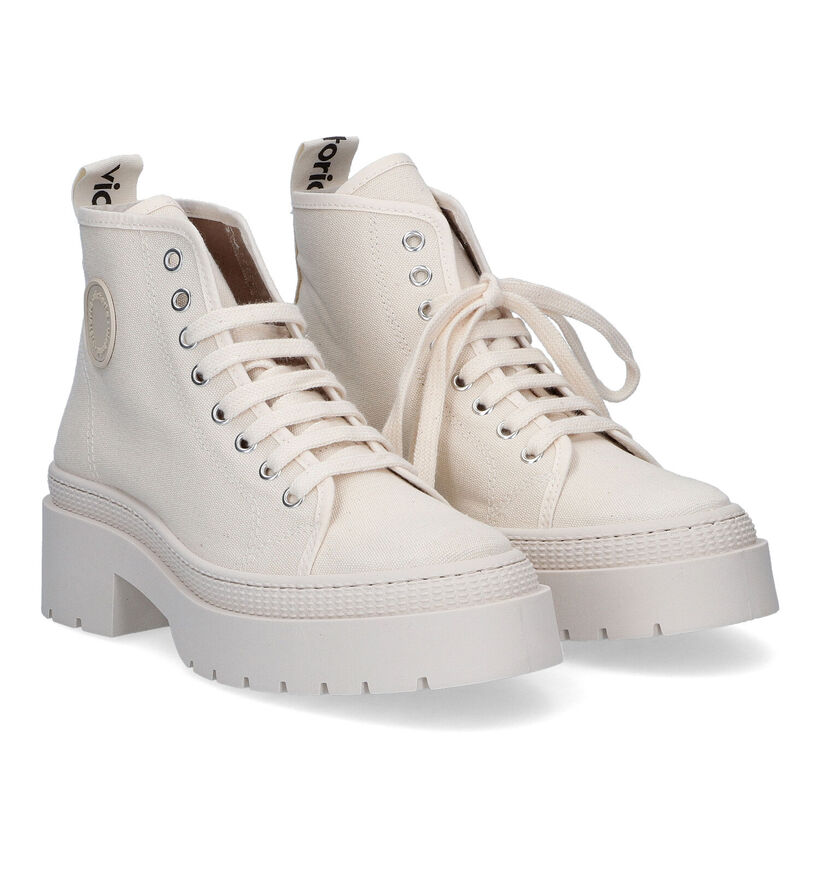 Victoria Ecru Hoge Sneakers voor dames (305335)