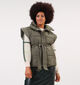 Pieces Noora Groene Korte gewatteerde bodywarmer voor dames (346559)