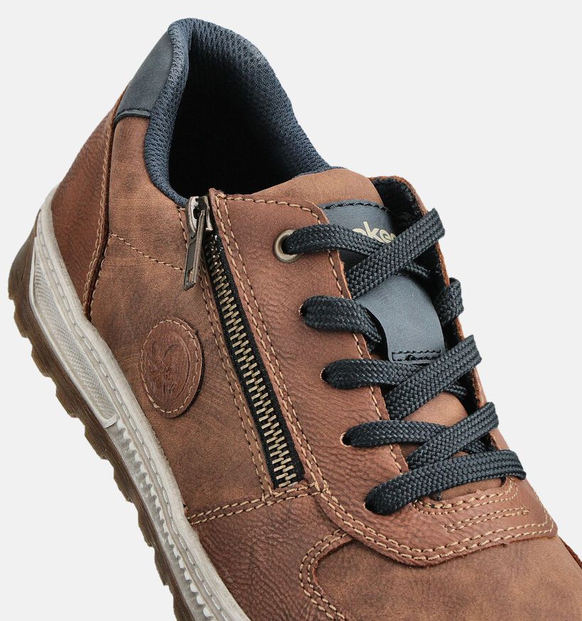 Rieke Baskets en Bleu Rieker Baskets en Cognac pour hommes (360459) - pour semelles orthopédiques