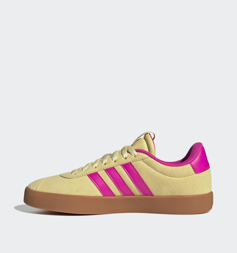 adidas VL Court 3.0 Baskets sportives en Jaune pour femmes (359451) - pour semelles orthopédiques