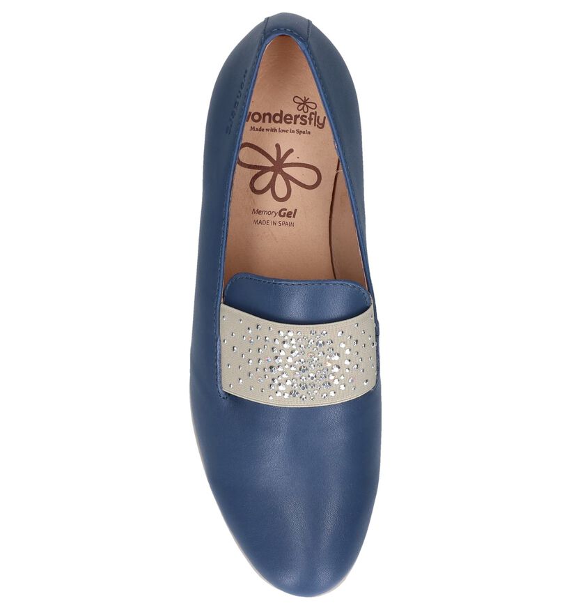 Wonders Chaussures slip-on en Bleu en cuir (246618)