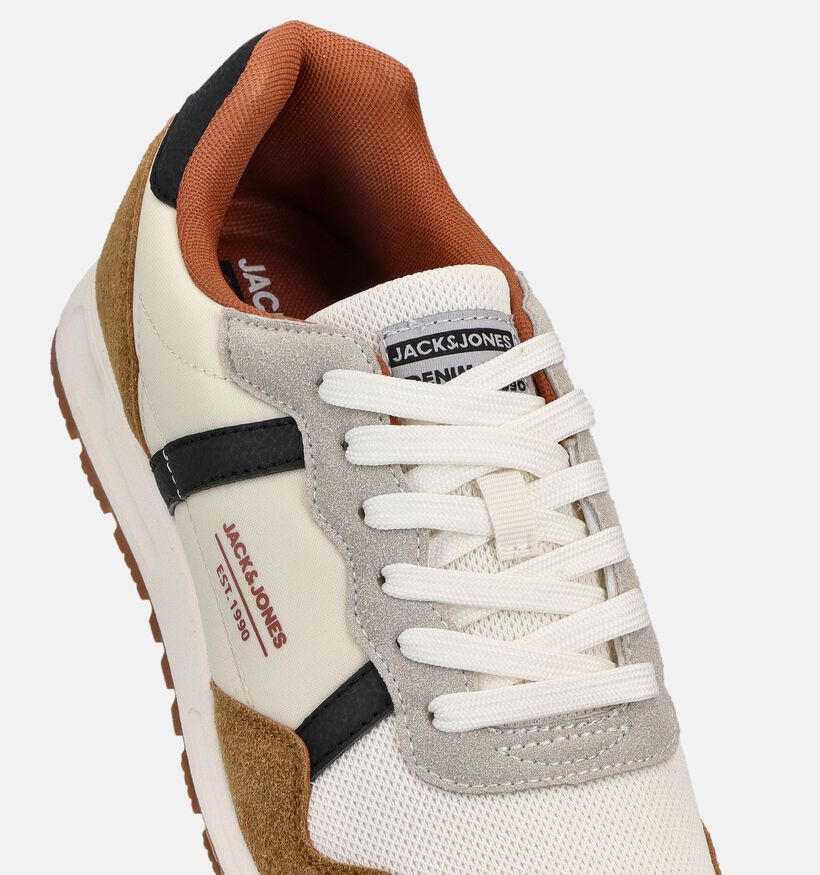 Jack & Jones Harrow Mesh Lichtbeige Sneakers voor heren (369678) - geschikt voor steunzolen