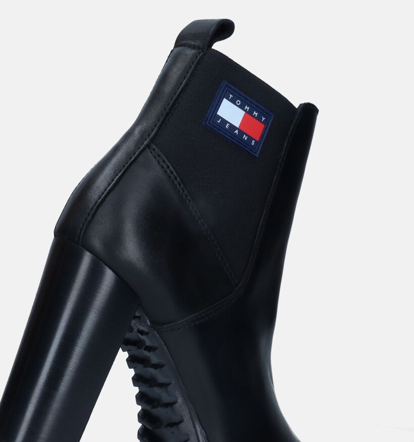 Tommy Hilfiger Zwarte Enkellaarsjes met hoge hakken voor dames (329323)