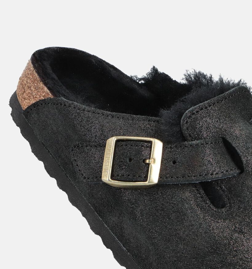 Birkenstock Boston II Zwarte Pantoffels voor dames (360257)