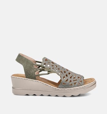 Rieker Sandalen Goud/Groen