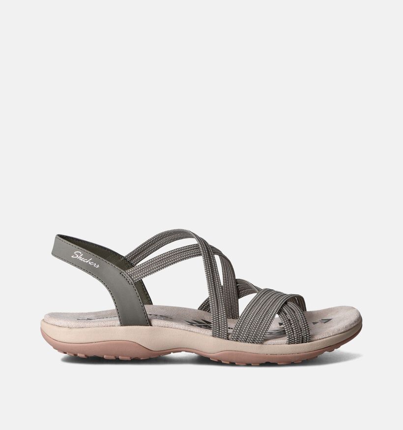 Skechers Reggae Slim Turn It Up Sandales en Vert Khaki pour femmes (354736)