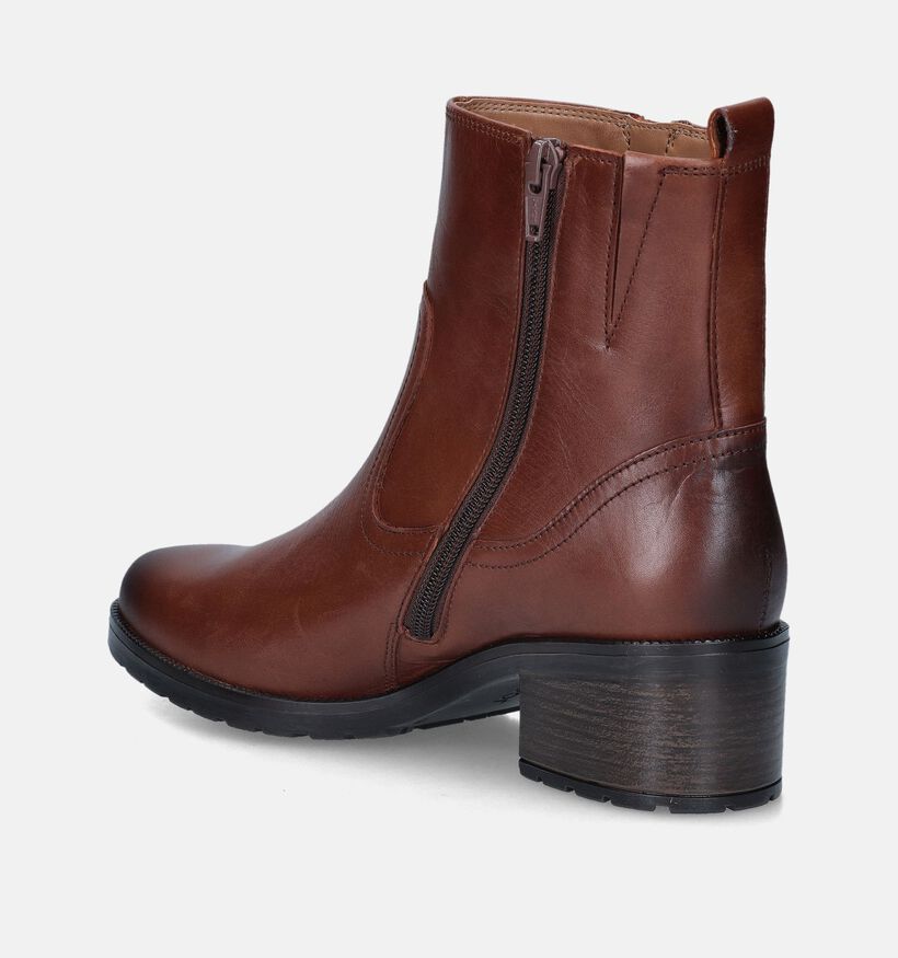 Gabor OptiFit Cognac Enkellaarsjes voor dames (347080) - geschikt voor steunzolen