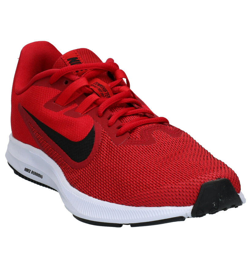 Nike Downshifter 9 Rode Sneakers in stof (254041)