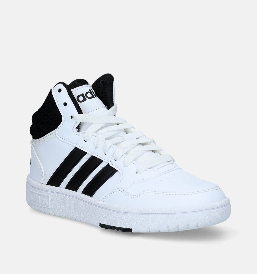 adidas Hoops 3.0 Mid K Witte Sneakers voor jongens, meisjes (334811)
