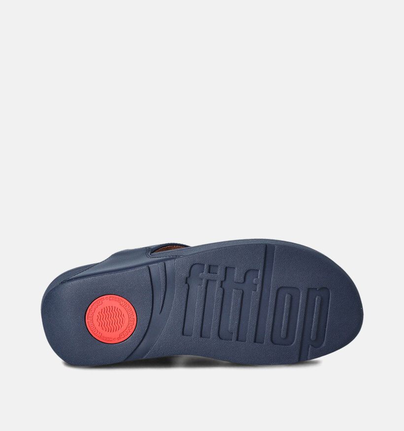 FitFlop Lulu Leather Toepost Blauwe Teenslippers voor dames (353820)