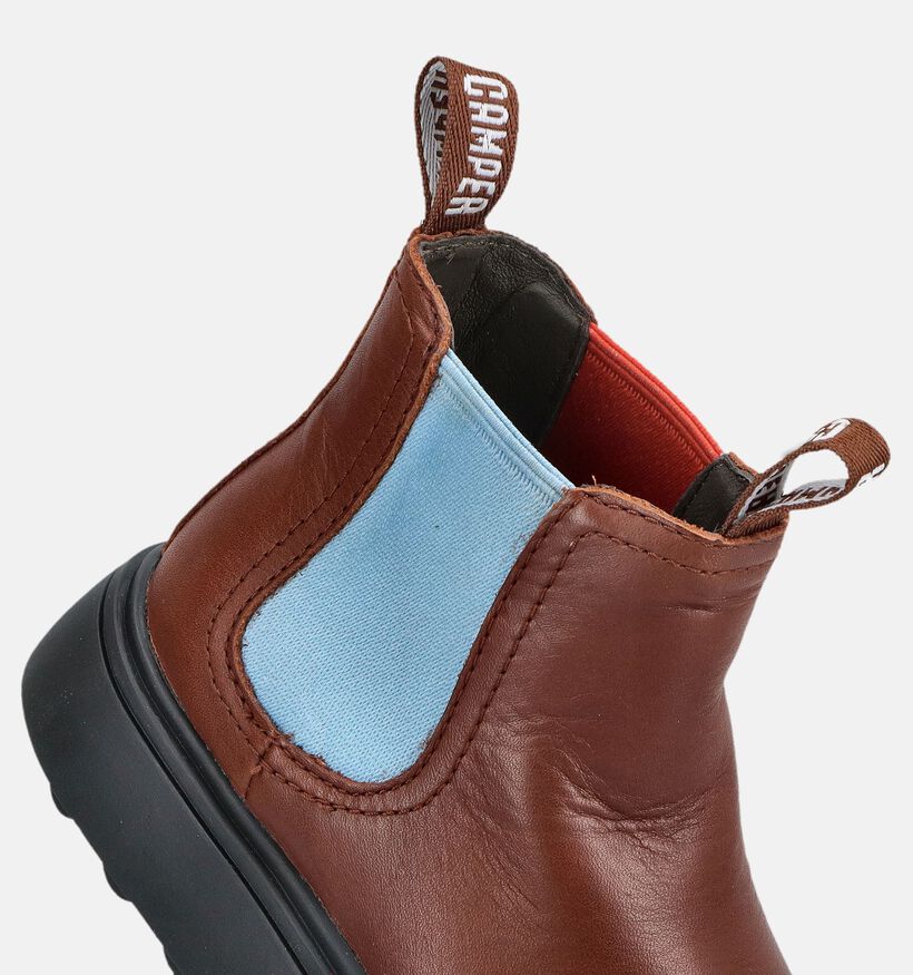Camper Bruine/Blauwe Boots Chelsea voor jongens (376122) - geschikt voor steunzolen