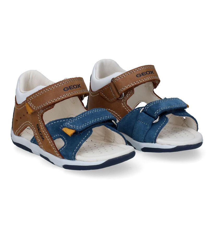 Geox Tapuz Sandales en Bleu en cuir (303744)