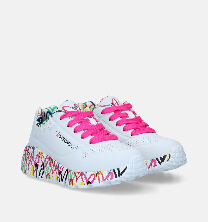 Skechers X J Goldkrown Uno Witte Sneakers voor meisjes (334311)