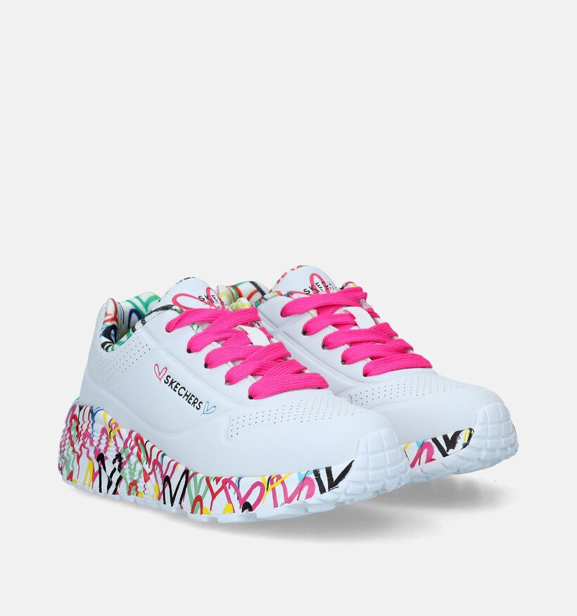 Skechers Uno Lite Lovely Luv Zwarte Sneakers voor meisjes (345247)