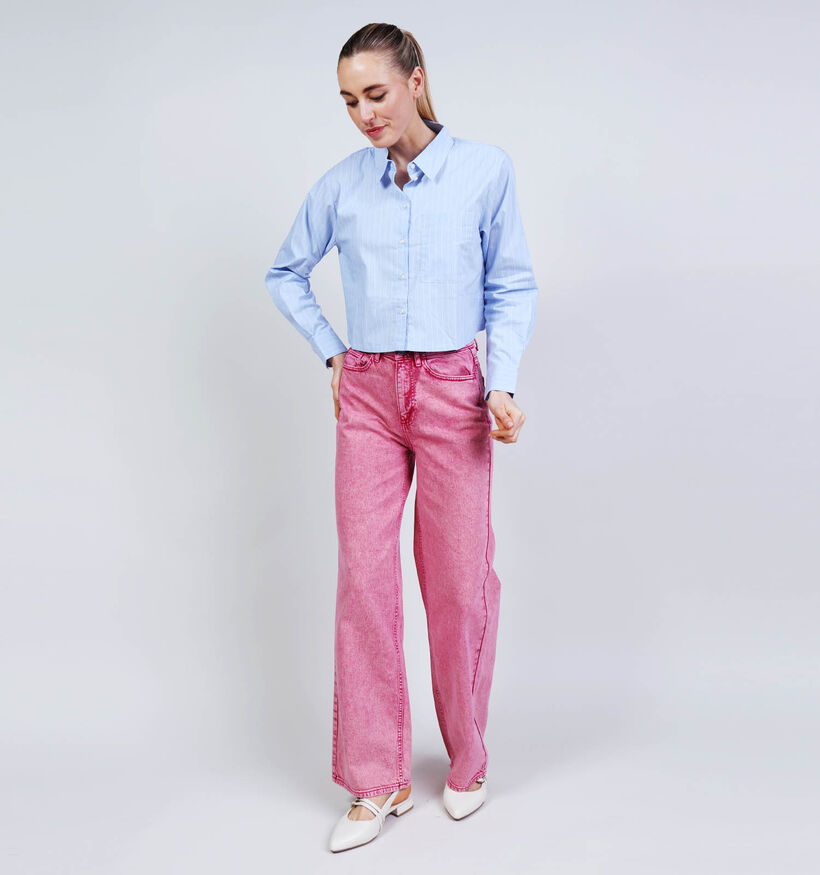 JDY Mio Lichtblauwe Cropped Hemd voor dames (367919)