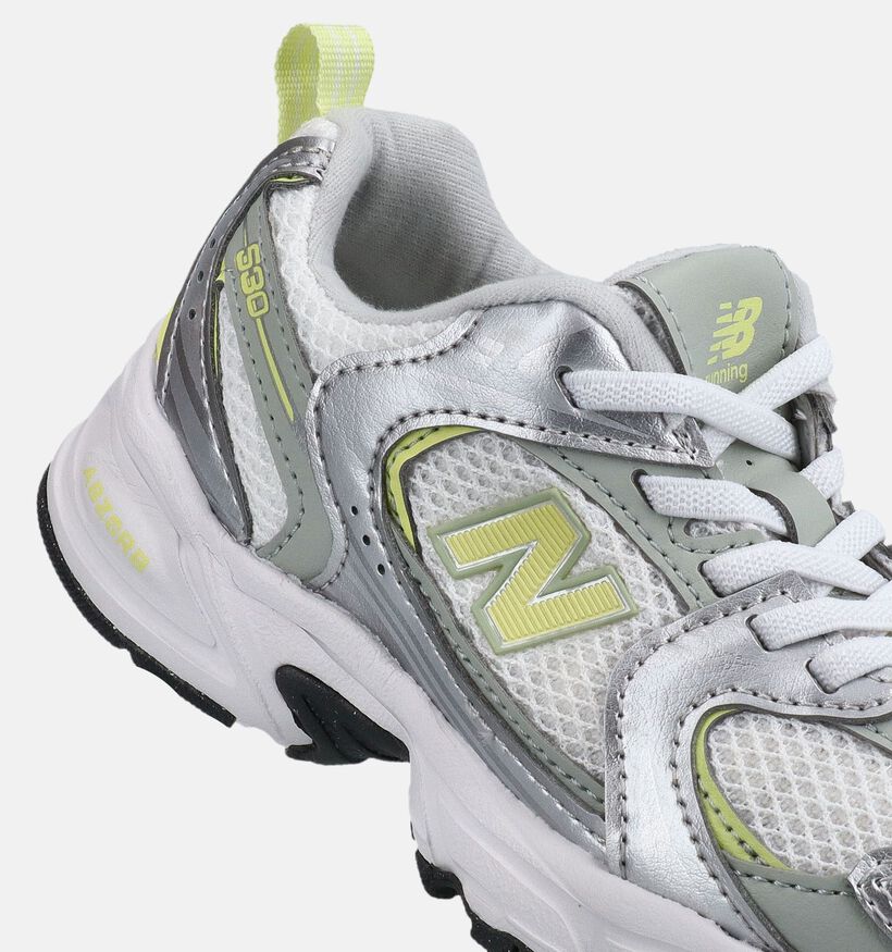 New Balance 530 Baskets basses en Argent pour filles (375222) - pour semelles orthop&eacute;diques
