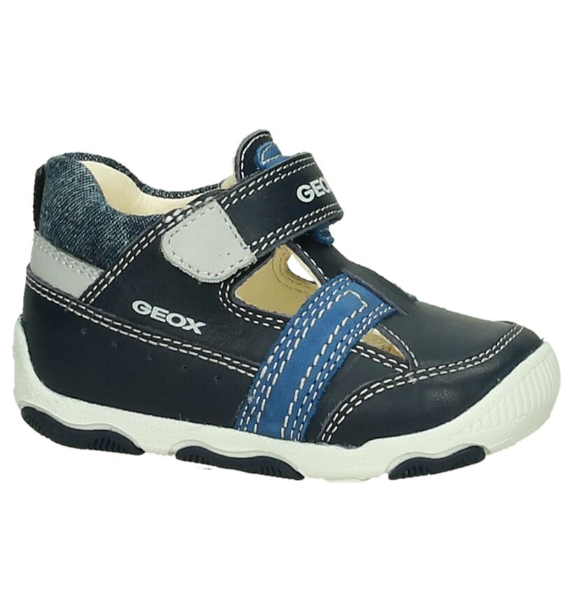 Geox Chaussures basses en Bleu foncé en cuir (190633)