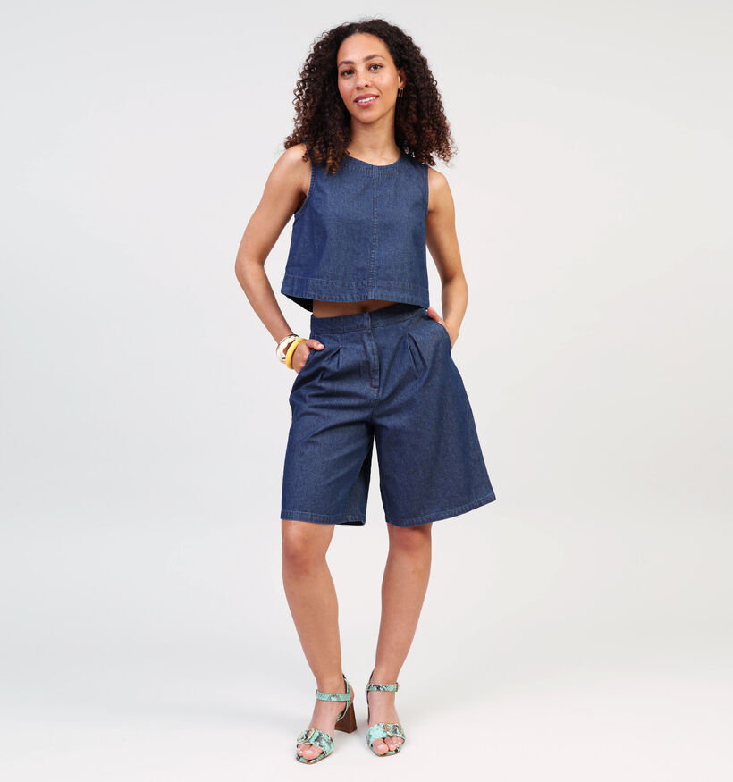 Pieces Tenim Blauw Jeans Topje voor dames (357401)